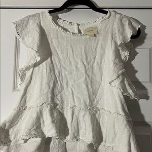 Maeve Cream Ruffle Sleeve Top